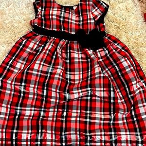 Plaid shorts sleeve dress